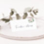 Wedding Place Cards Pink And White Floral, thumbnail 2 of 3
