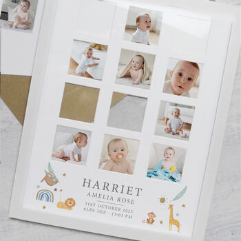 Personalised New Baby Animal Photo Frame Gift, 2 of 2
