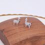 Alpaca Llama Sheep Stud Earrings, thumbnail 1 of 11