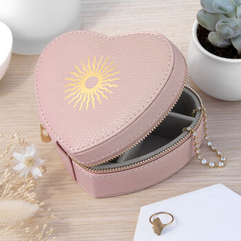 Customisable Sun Pink Heart Jewellery Case, 4 of 10