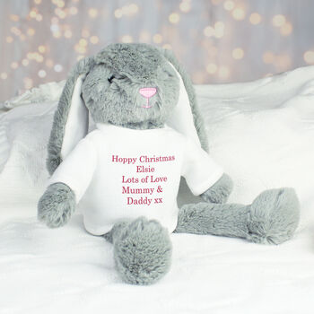 Personalised Christmas Bunny Rabbit Red, 2 of 3