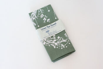 Christmas Linen Tea Towel, 5 of 6
