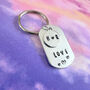 Personalised Hand Stamped Love Heart Initials Jewellery Keyring Anniversary Gift, thumbnail 1 of 12