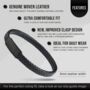 Men's Black Braided Leather Bracelet, thumbnail 3 of 9