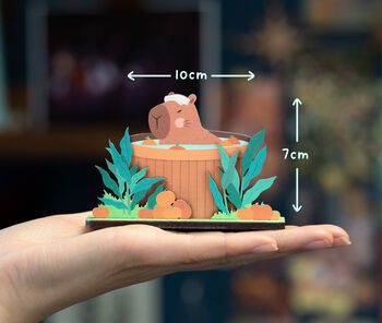 Personalised Capybara Spa Birthday Pop Out Card, 4 of 5