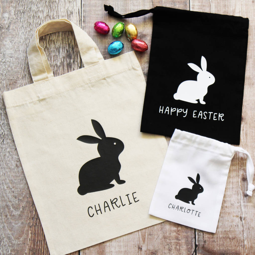 personalised easter gift bags by farmhouse & co