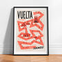 Vuelta Grand Tour Cycling Poster, Art For Cyclists, thumbnail 1 of 9