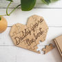 Personalised Heart Shape Wooden Jigsaw Puzzle, thumbnail 1 of 5