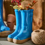 Personalised Blue Garden Welly Planter, thumbnail 1 of 7