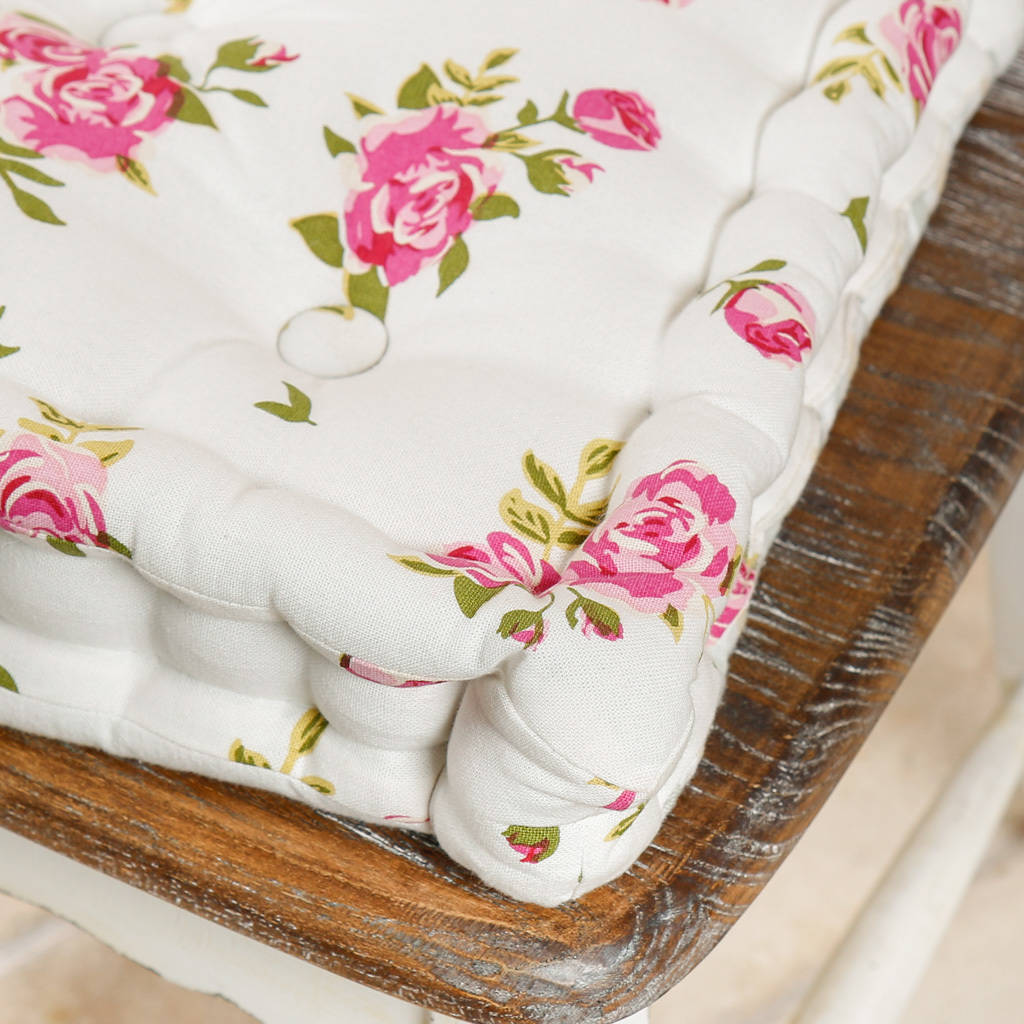 pair of cotton rose floor mattress cushions by dibor
