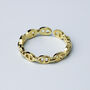 Gold Colour Sterling Silver Chain Link Adjustable Ring, thumbnail 2 of 5