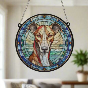 Greyhound Stained Glass Effect Suncatcher, 4 of 6