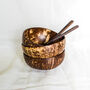 Repurposed Coconut Bowl And Spoon Set, thumbnail 3 of 7