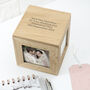 Personalised Oak Wedding Photo Cube Keepsake Box, thumbnail 1 of 4