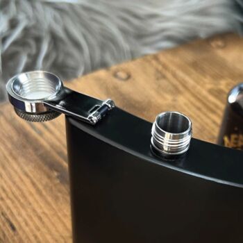 Personalised Shirt And Jacket Engraved Wedding 6oz Hip Flask, 2 of 5