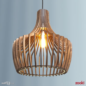 Zooki Six 'Freyr' Wooden Pendant Light, 3 of 9