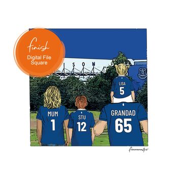 Everton Fc Personalised Football Gift, Print Or Card, 3 of 10