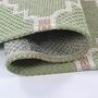 Washable Green Cotton Area Rug, thumbnail 2 of 5