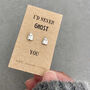 Never Ghost You Silver Earrings, thumbnail 2 of 4
