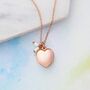 Heart Locket Rose Gold Plated Sterling Silver Necklace, thumbnail 4 of 10