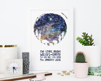 Personalised Bear And Cub Star Chart Print, 3 of 6