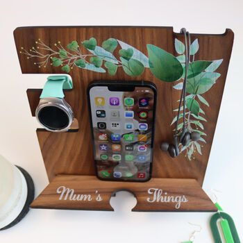 Printed Sage Botanical Accessories And Phone Holder, 5 of 12