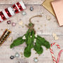 Personalised Christmas Felt Mistletoe Sprig Decoration, thumbnail 6 of 6