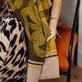 Geometric Woven Scarf – Mustard, Olive And Beige, thumbnail 5 of 9