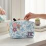 Personalised Blue Bow Patch Pouch With Patches Sewn On, thumbnail 1 of 6