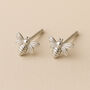 Sterling Silver Bee Stud Earrings, thumbnail 1 of 8