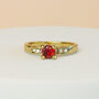 Colourful Crystal Gold Ring, thumbnail 1 of 5