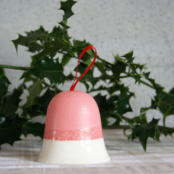 Porcelain Bell Christmas Tree Decoration, 2 of 4