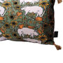 The Country Pig Green Rectangle Cushion, thumbnail 3 of 4