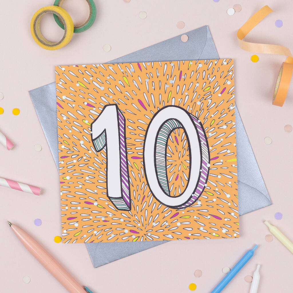 '10th' Birthday Card, 1 of 2