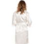 British Made Ivory Bridal Short Satin Dressing Gown With Lace Detail Ladies Size 8 To 28 UK, thumbnail 5 of 5