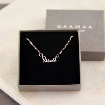 Love Silver Plated Necklace, 4 of 11