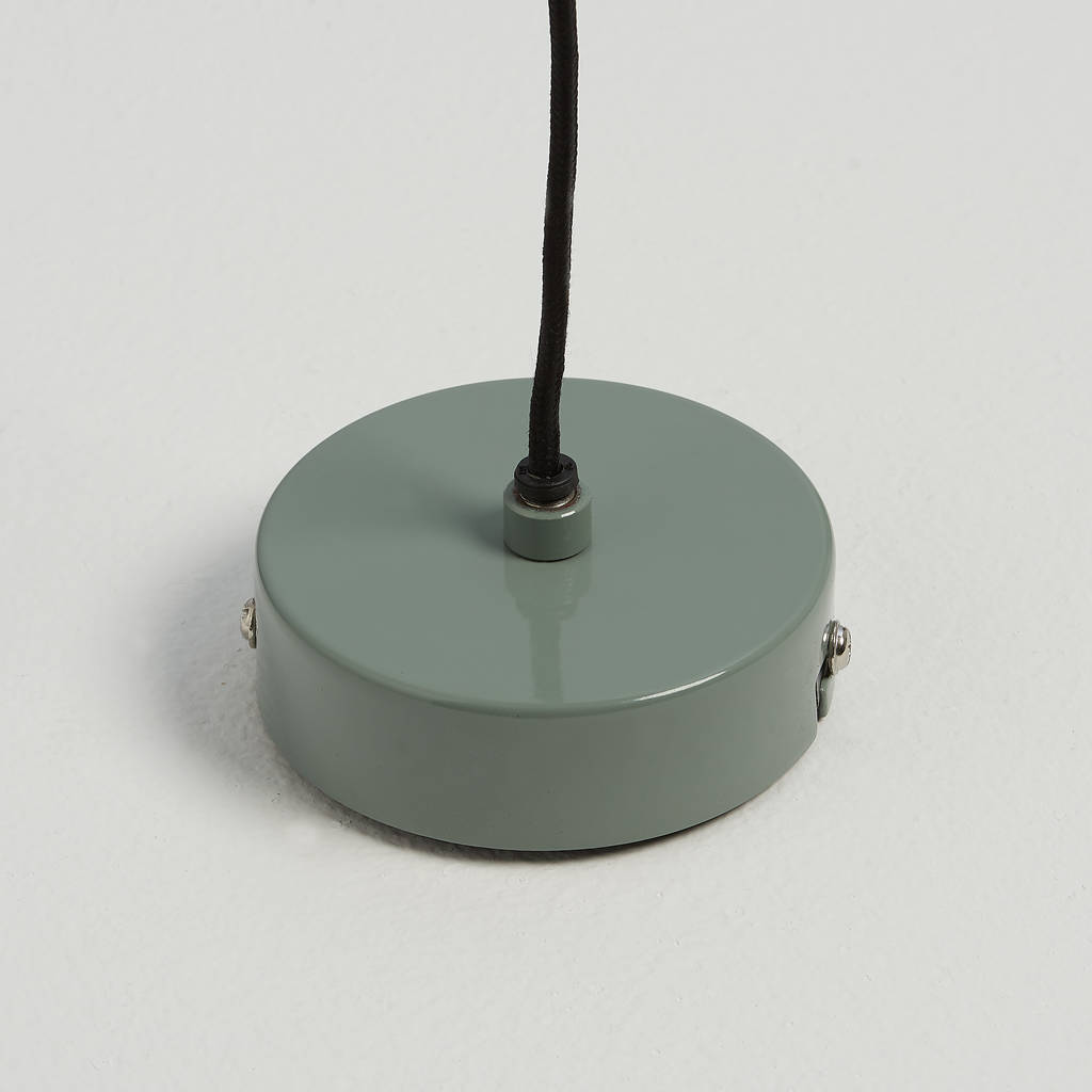 Bertie Old Green And Wood Pendant Light By Horsfall Wright Bertie Old Green And Wood Pendant Light