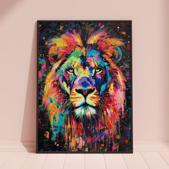 Colourful Lion Pop Art Print, 6 of 8
