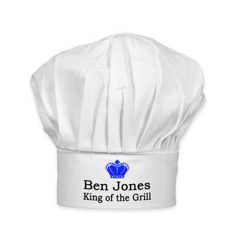 Personalised King Of The Grill Chef Hat, 4 of 4