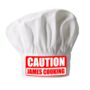 Personalised Caution Chef's Hat, thumbnail 3 of 4