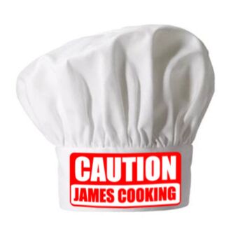 Personalised Caution Chef's Hat, 3 of 4