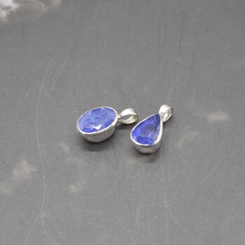 Tanzanite Silver Pendant Necklace: Oval Or Teardrop, 4 of 5
