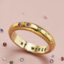 Personalised Textured Confetti Birthstone Ring, thumbnail 6 of 11