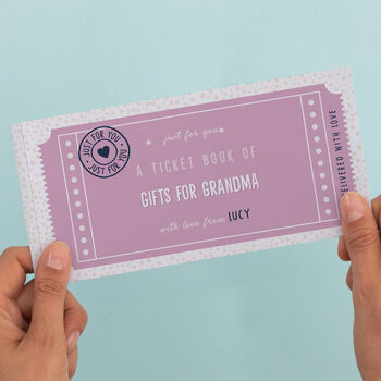 Personalised Book Of Giftable Tickets For Mum/Grandma, 2 of 11