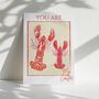 'You're My Lobster' Wall Art Print In A4 Or A3, thumbnail 2 of 7