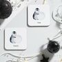 Personalised Penguin Christmas Coasters, thumbnail 1 of 2