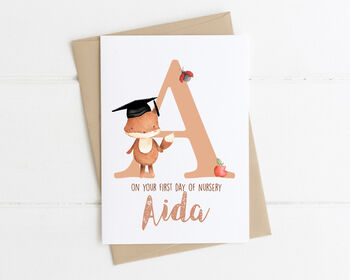 Personalised First Day Of School Card Fox, 7 of 7