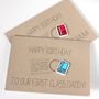 Personalised First Class Stamp Happy Birthday Card, thumbnail 6 of 8