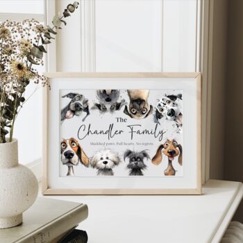 Custom Family Print – Personalised Art For Dog Lovers, 3 of 6