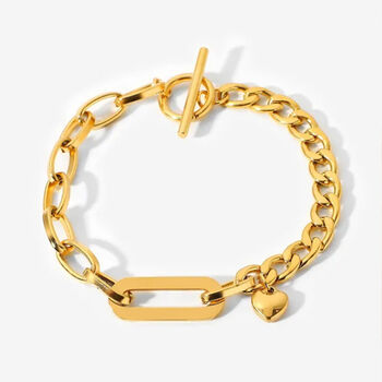 Gold Heart Chain Bracelet In A Personalised Gift Box, 2 of 4